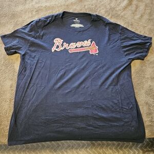 Fanatics Braves Navy Crew Neck Tee